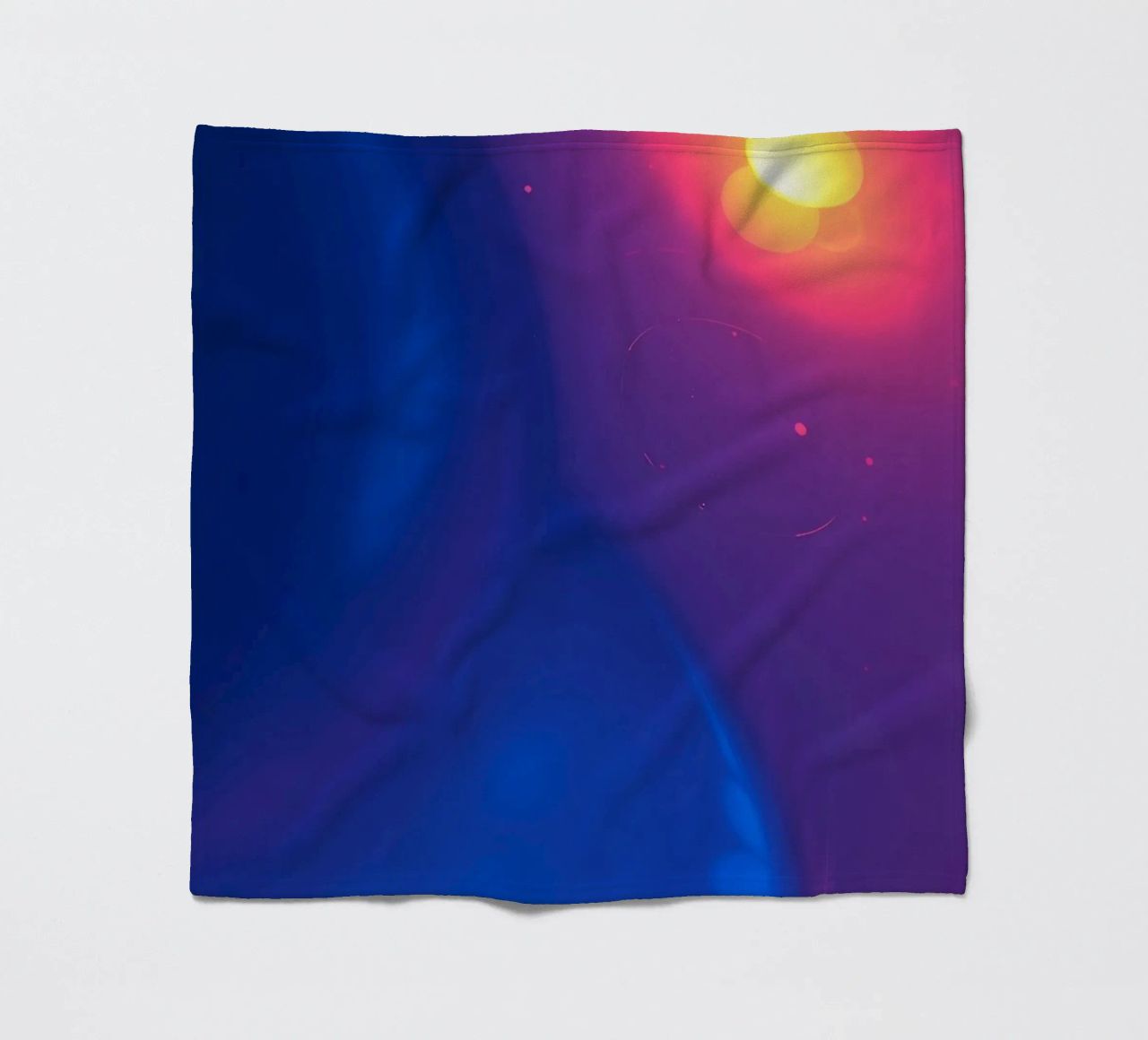 Vibrant abstract design showcasing colorful light patterns fleece blanket by DesignDoodle