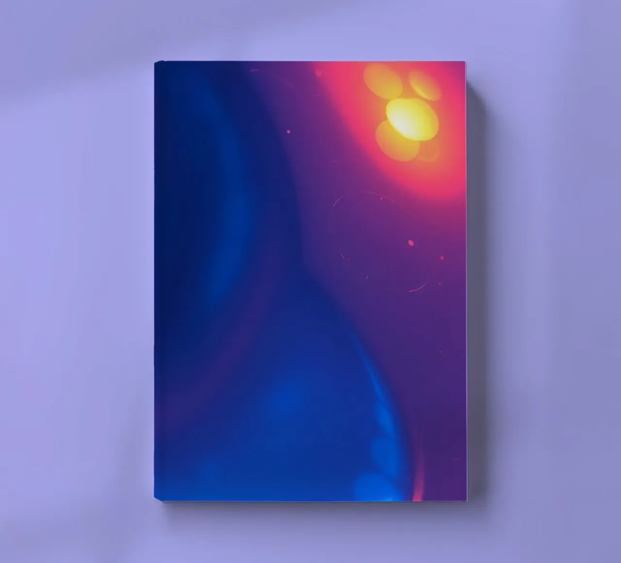 Vibrant abstract design showcasing colorful light patterns notebook by DesignDoodle