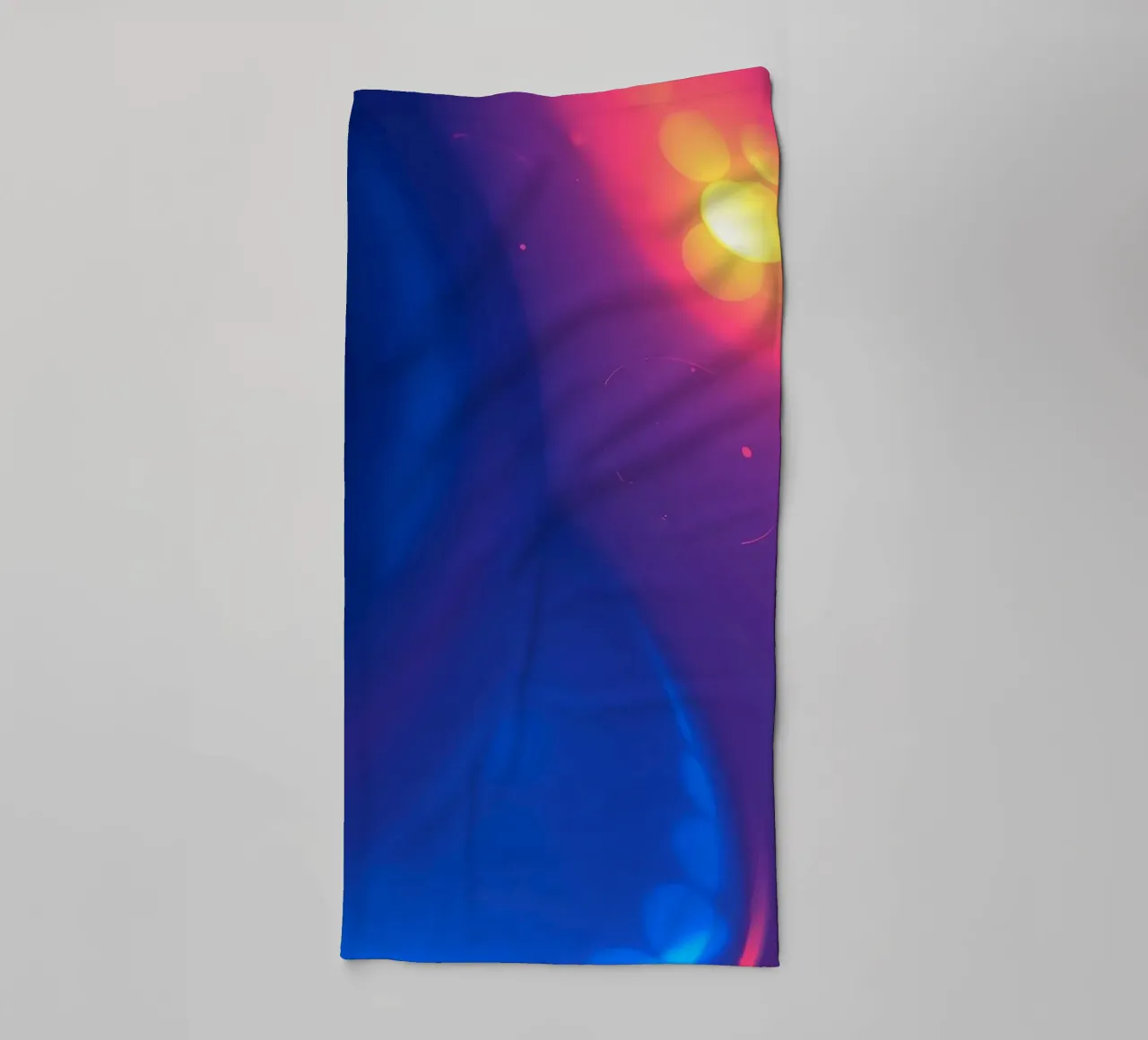 Vibrant abstract design showcasing colorful light patterns towel by DesignDoodle