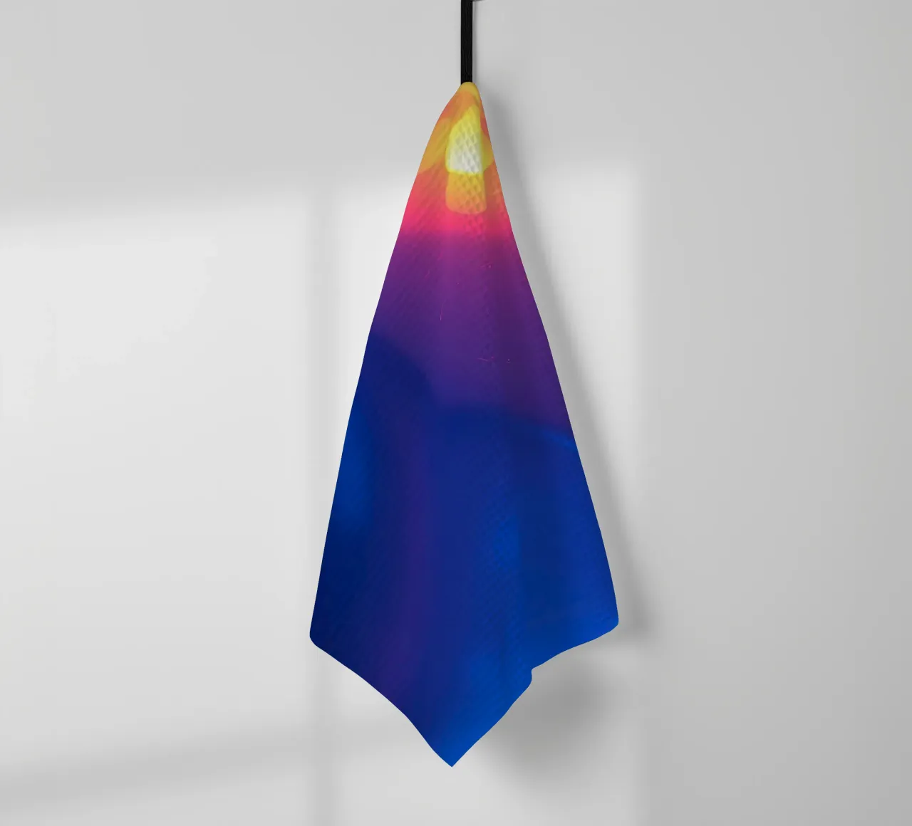Vibrant abstract design showcasing colorful light patterns tea towel by DesignDoodle