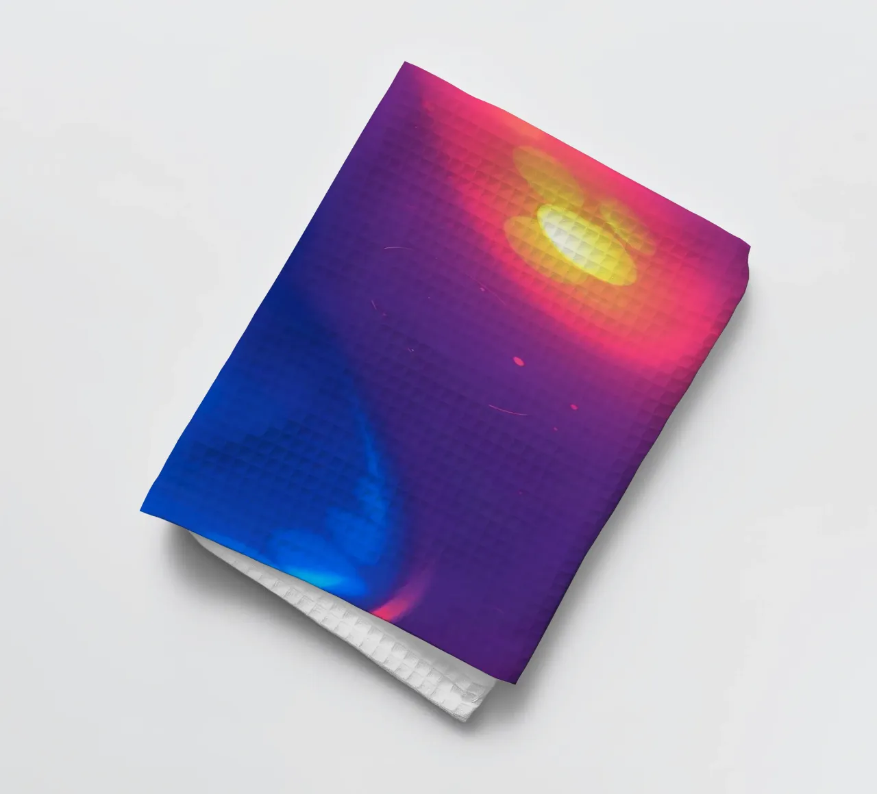 Vibrant abstract design showcasing colorful light patterns tea towel by DesignDoodle