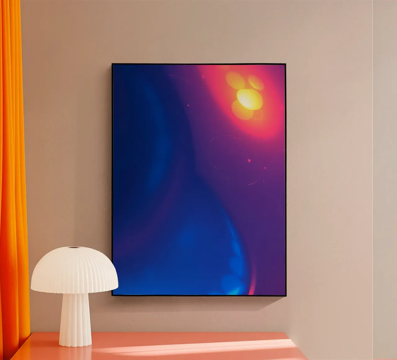 Vibrant abstract design showcasing colorful light patterns acrylic glass by DesignDoodle