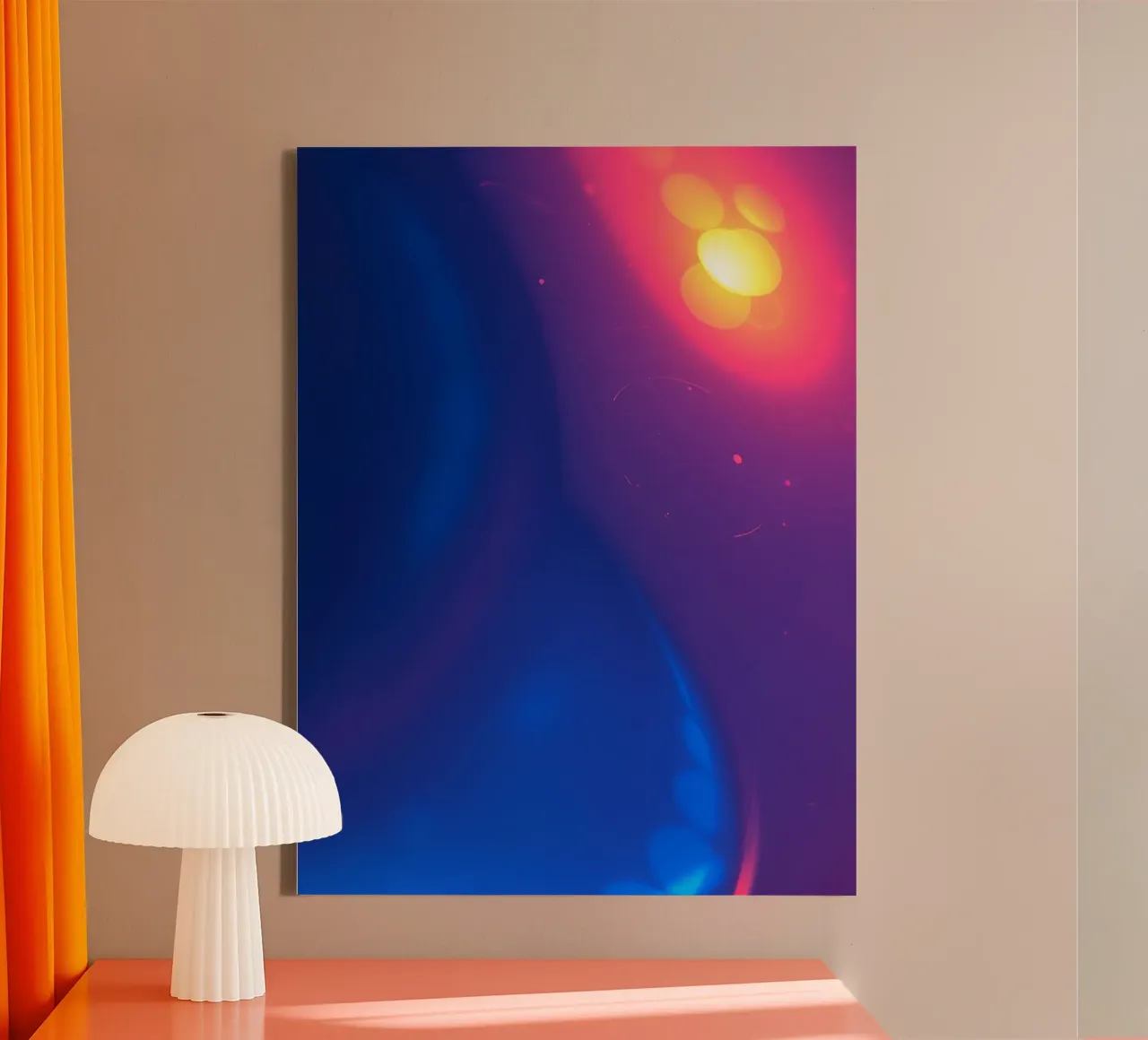 Vibrant abstract design showcasing colorful light patterns canvas by DesignDoodle