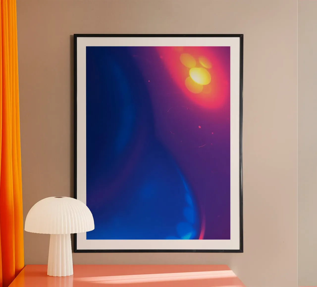 Vibrant abstract design showcasing colorful light patterns hahnemühle by DesignDoodle