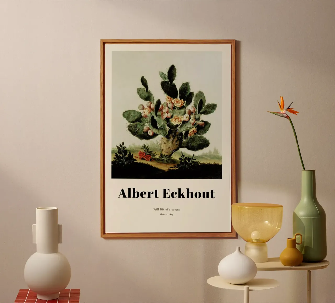 Albert van der Eeckhout- Still Life of a Cactus alluminio dibond da ARTOTHEK