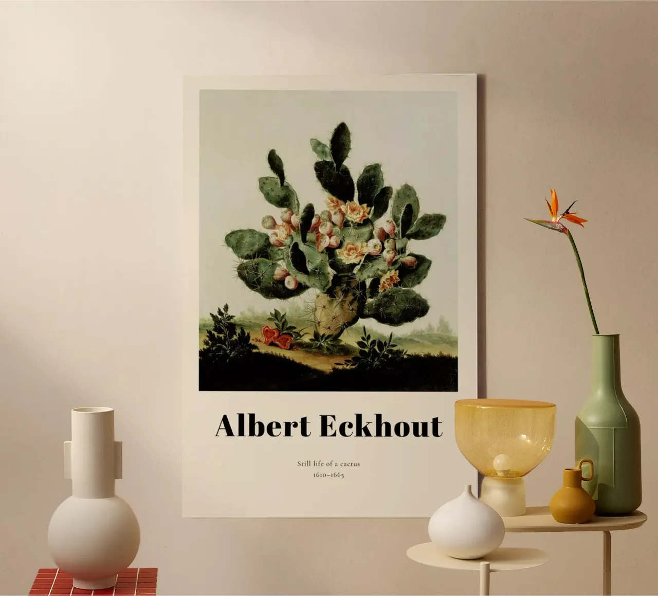 Albert van der Eeckhout- Still Life of a Cactus Leinwand von ARTOTHEK