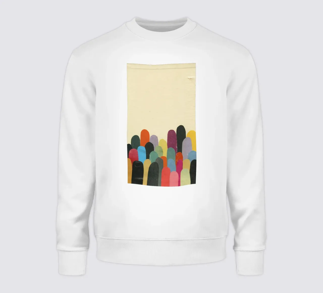 Glooiende heuvels sweatshirt van Cassia Beck Collage