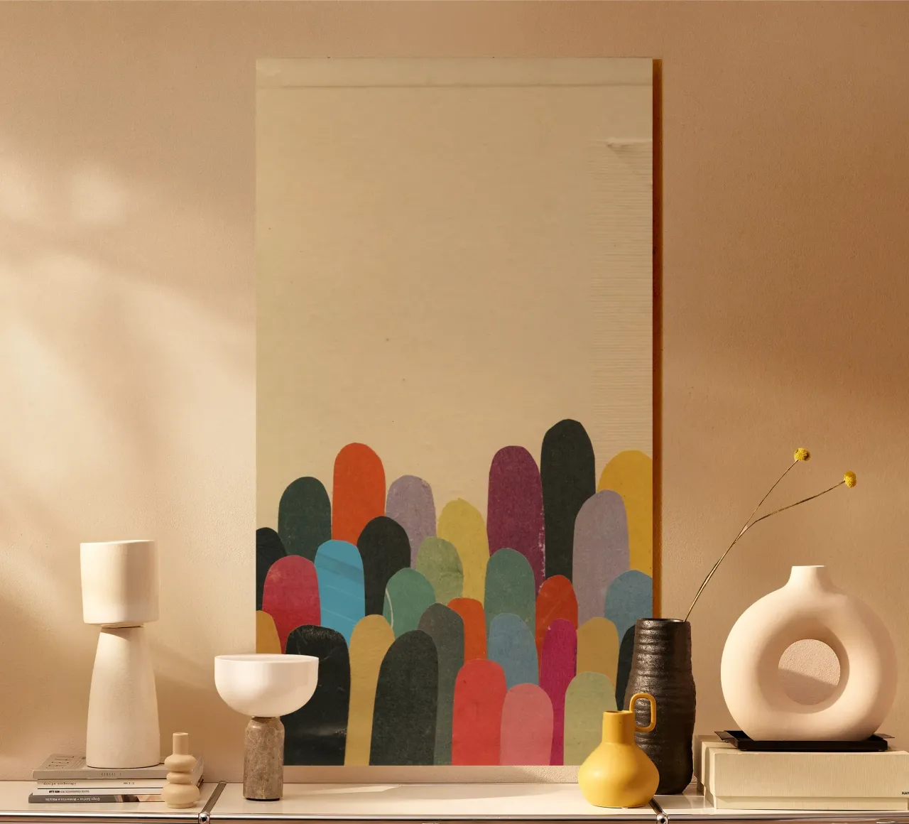 Rolling Hills plexiglass da Cassia Beck Collage