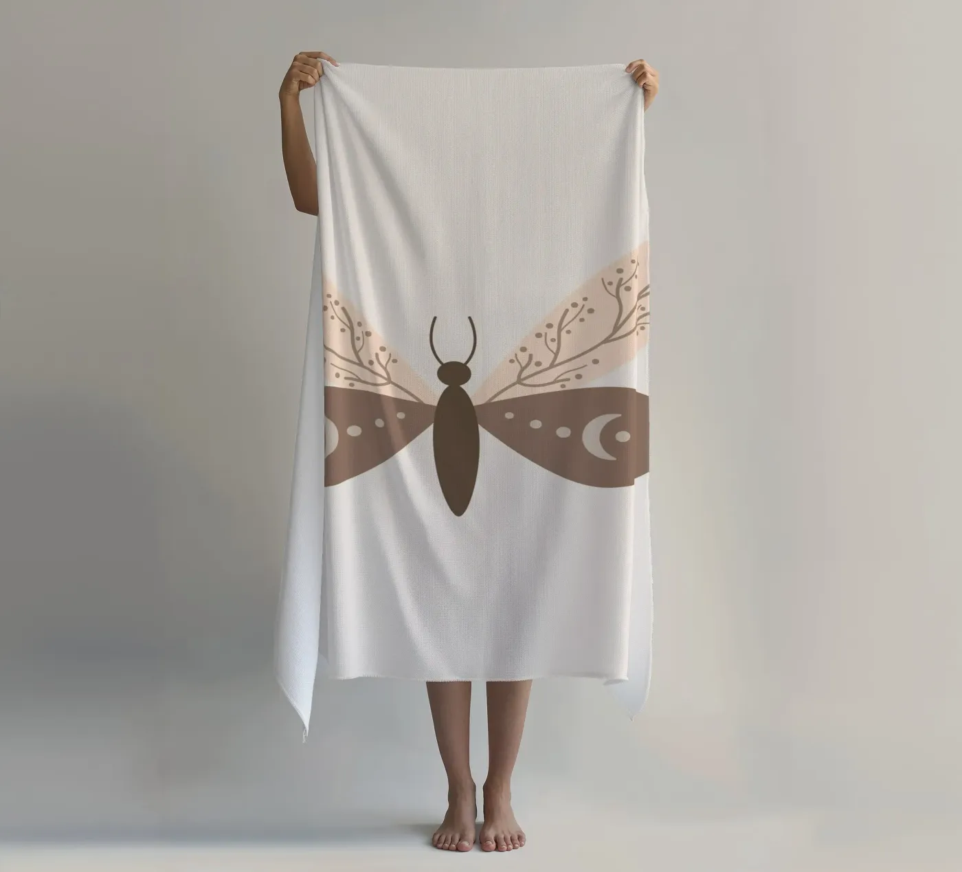 Moth beach towel by LisaArtes
