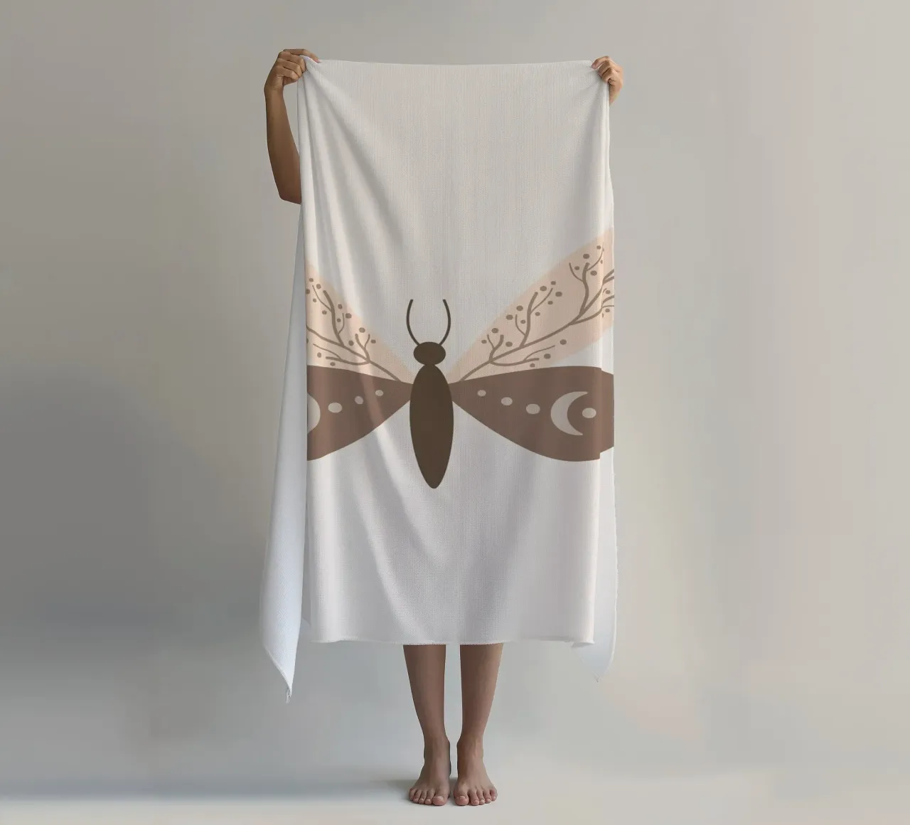Moth beach towel by LisaArtes