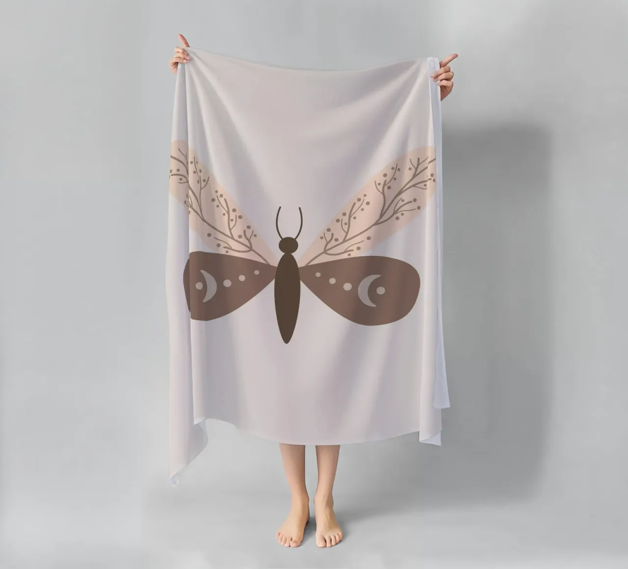 Moth beach towel by LisaArtes