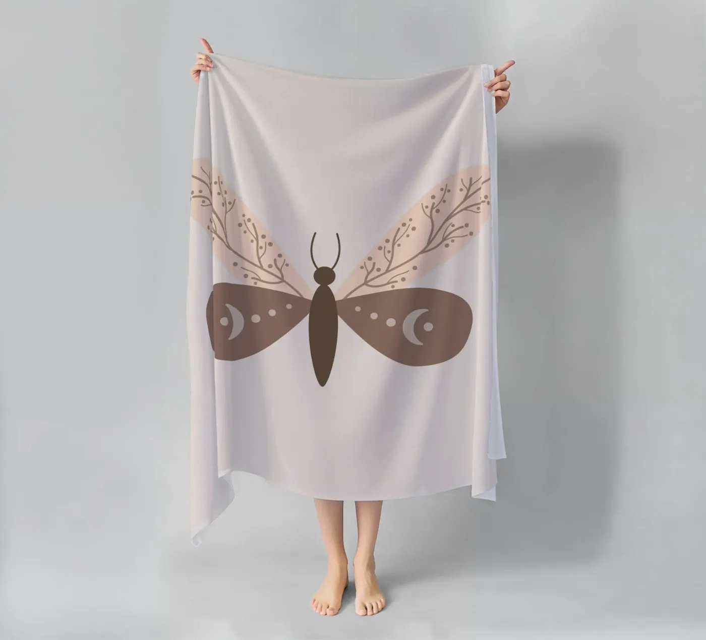 Moth beach towel by LisaArtes