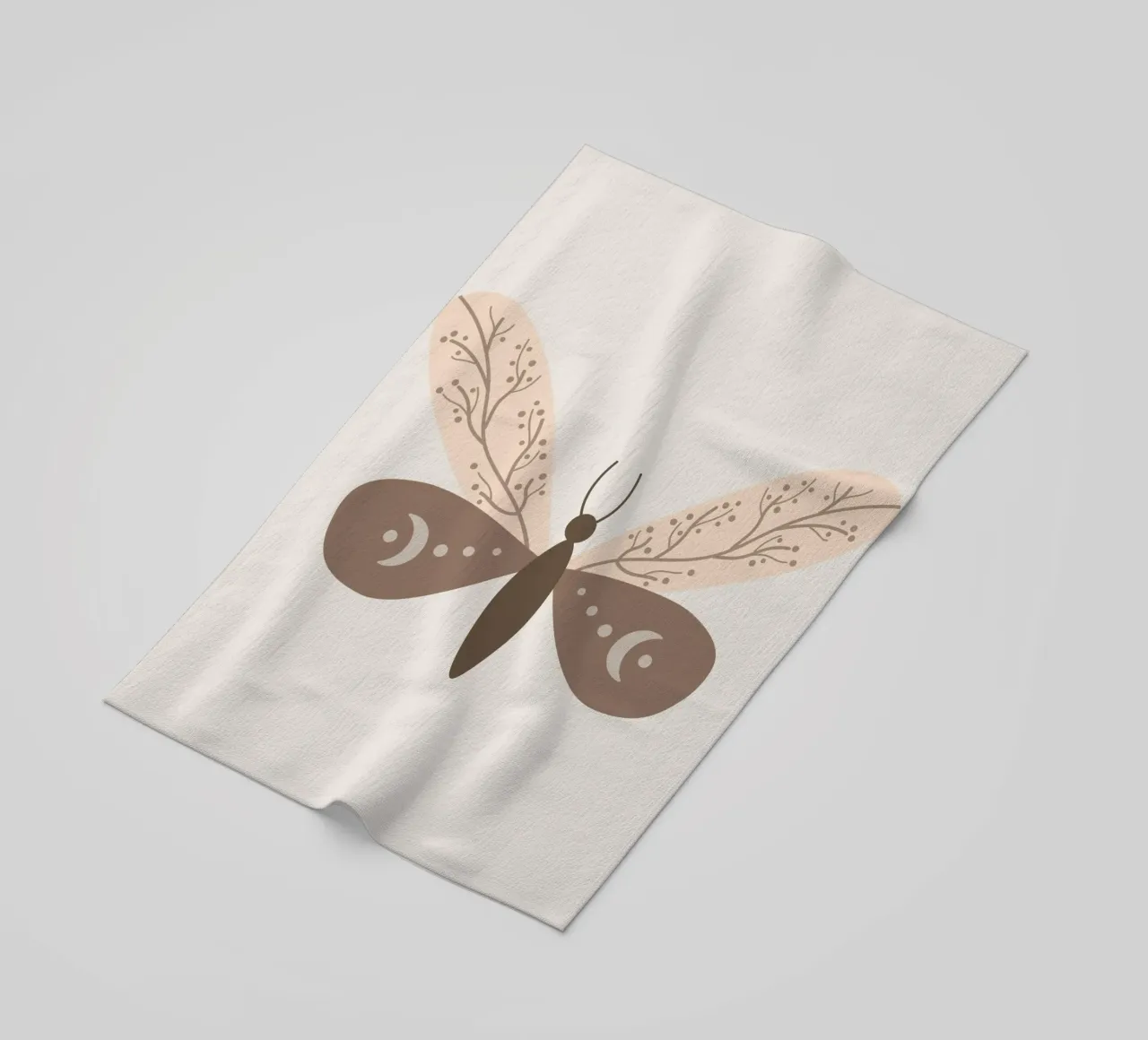 Moth beach towel by LisaArtes