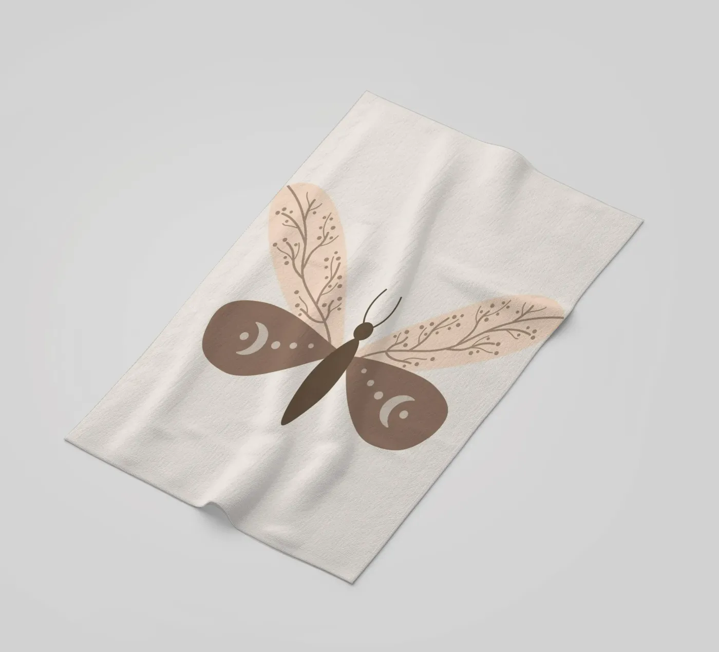 Moth beach towel by LisaArtes