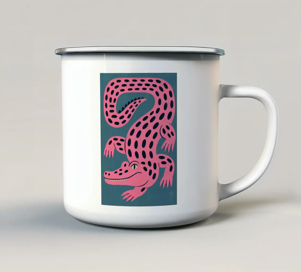 Croc tazza in smalto da artesutileco