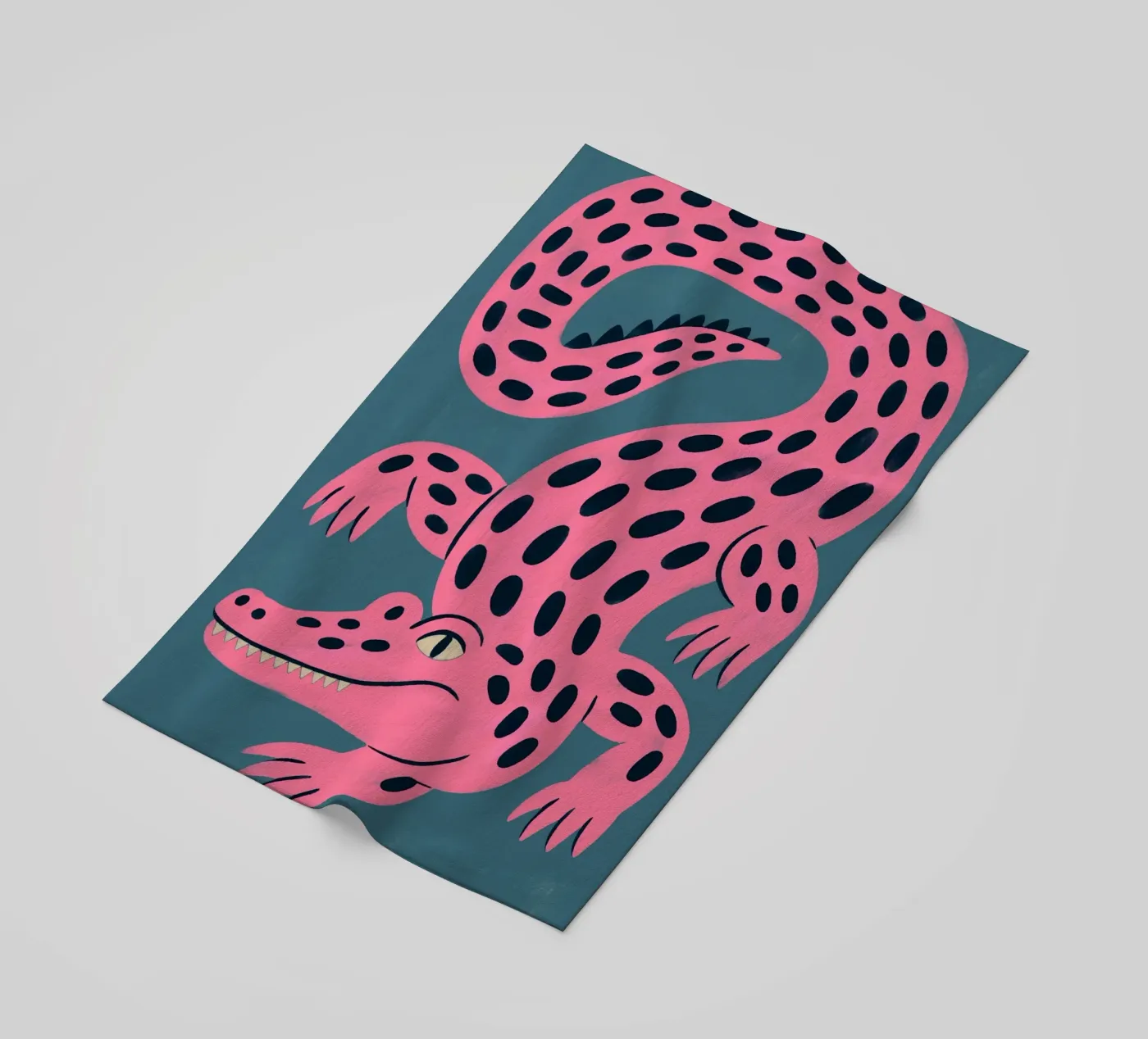 Croc beach towel by artesutileco