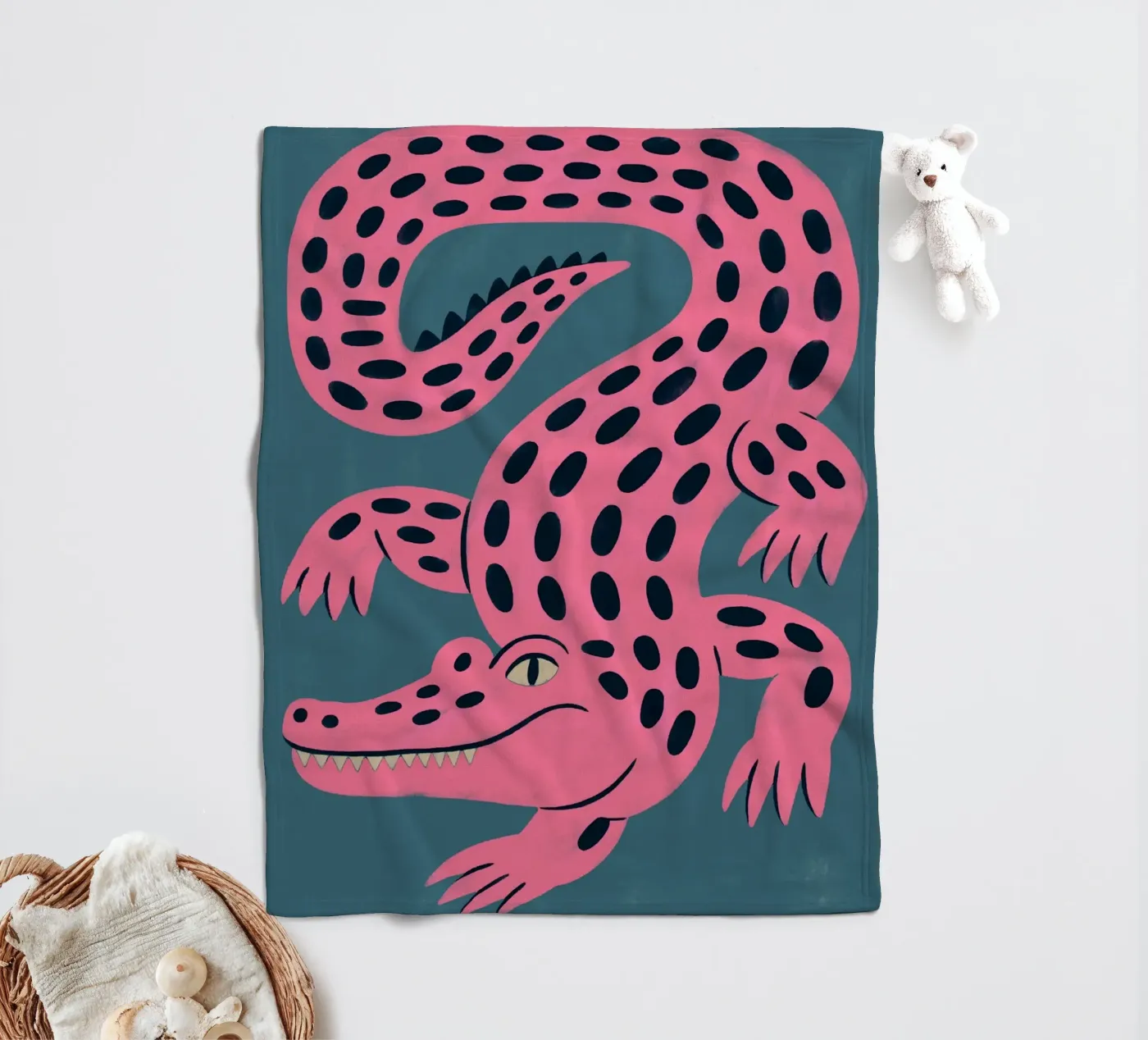 Croc fleecedeken van artesutileco