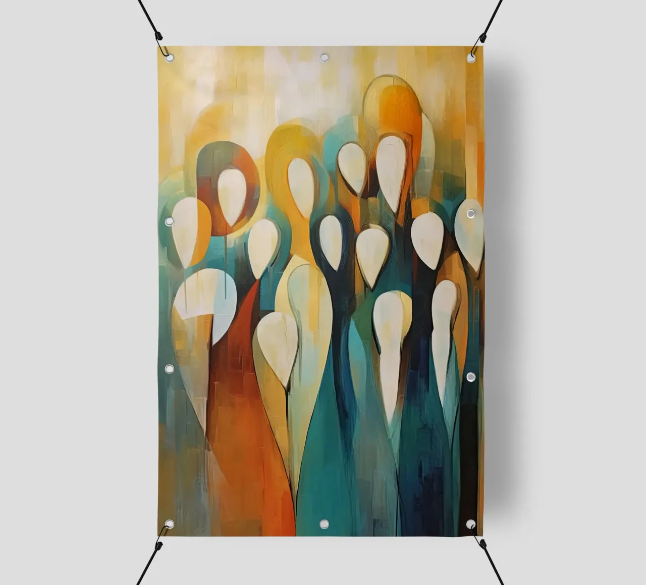 Persone astratte telo in pvc da Imagine