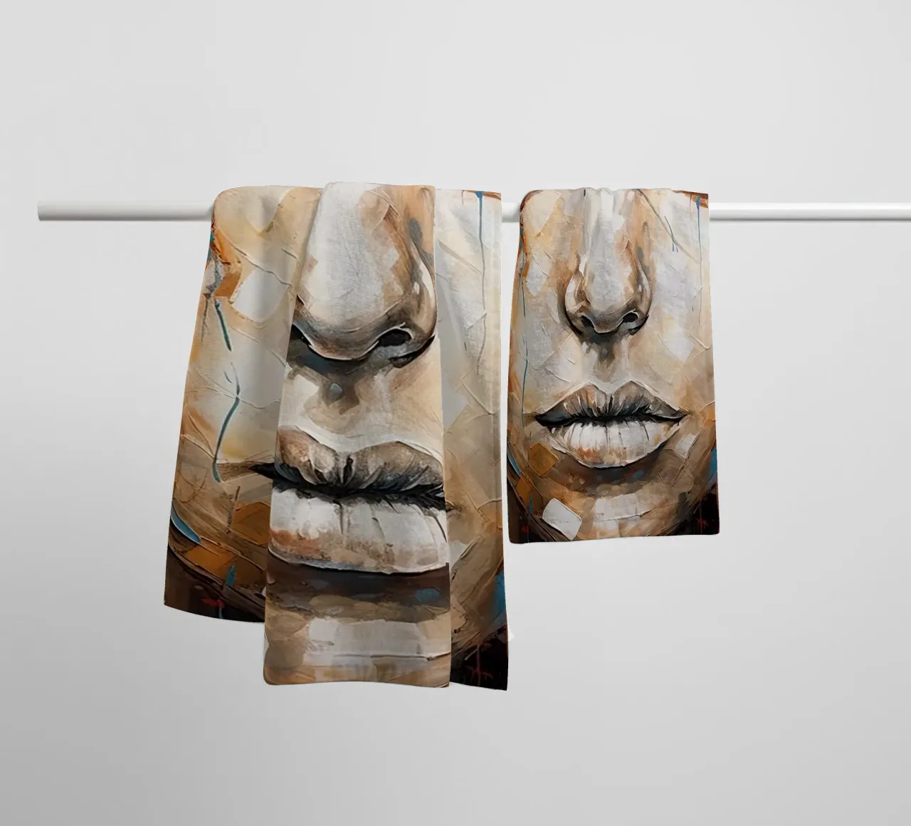 Visage abstrait serviette de bain de Imagine