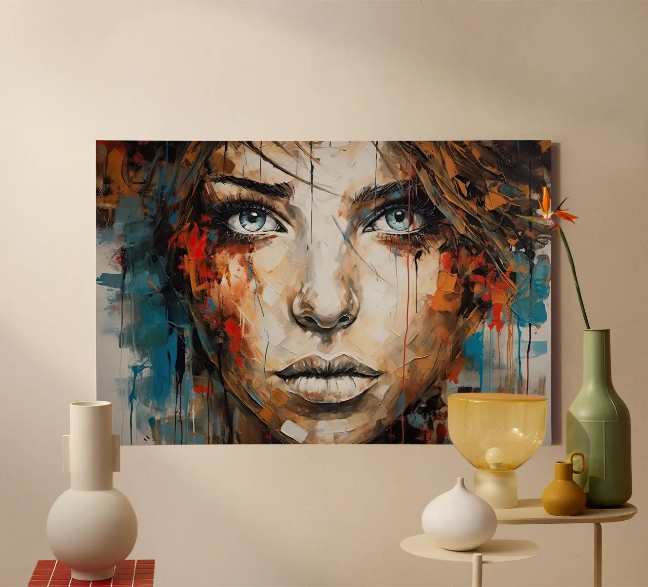 Abstract face canvas by Imagine