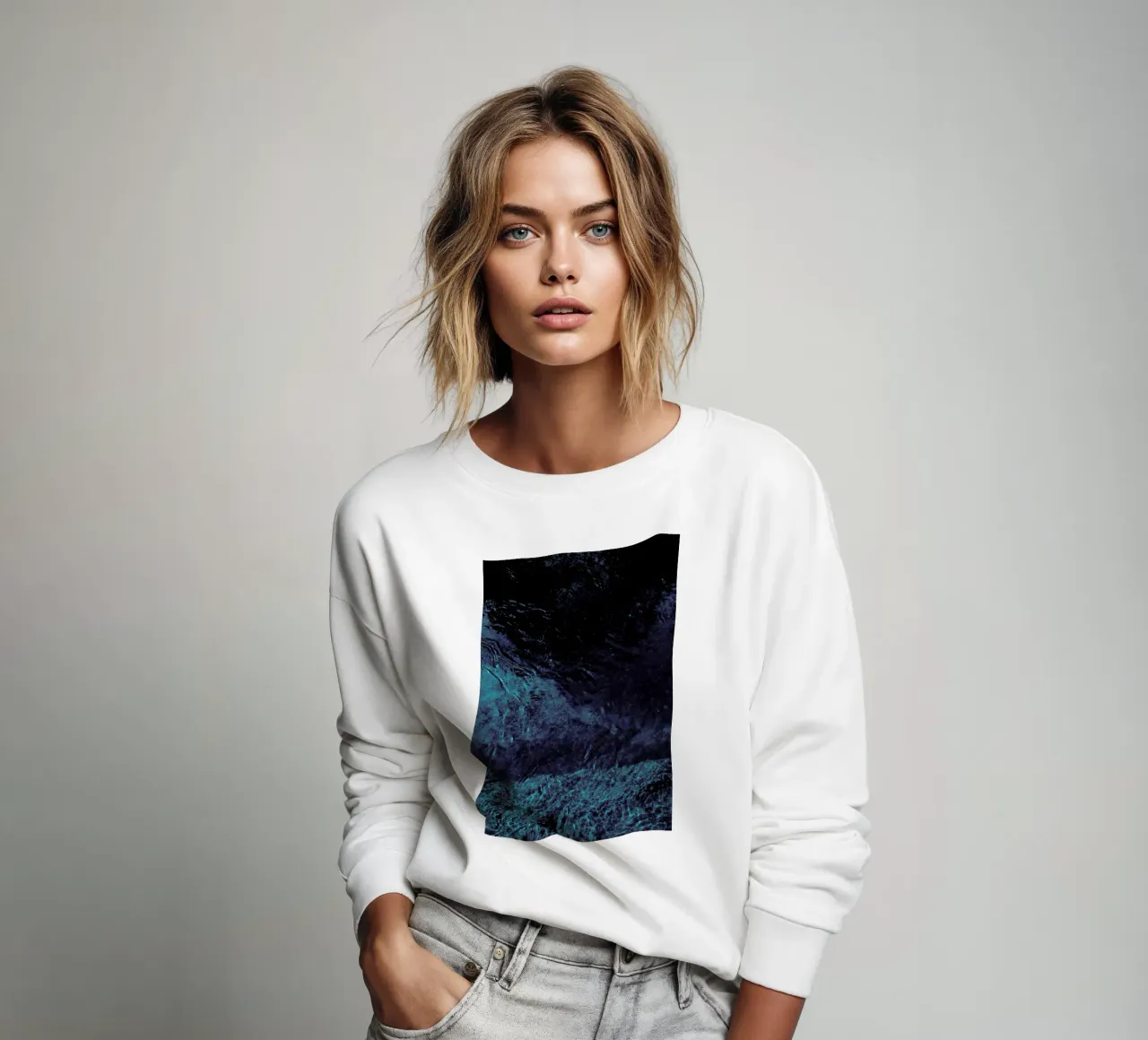 Abstract Blue felpa da Sebastian Hilgetag