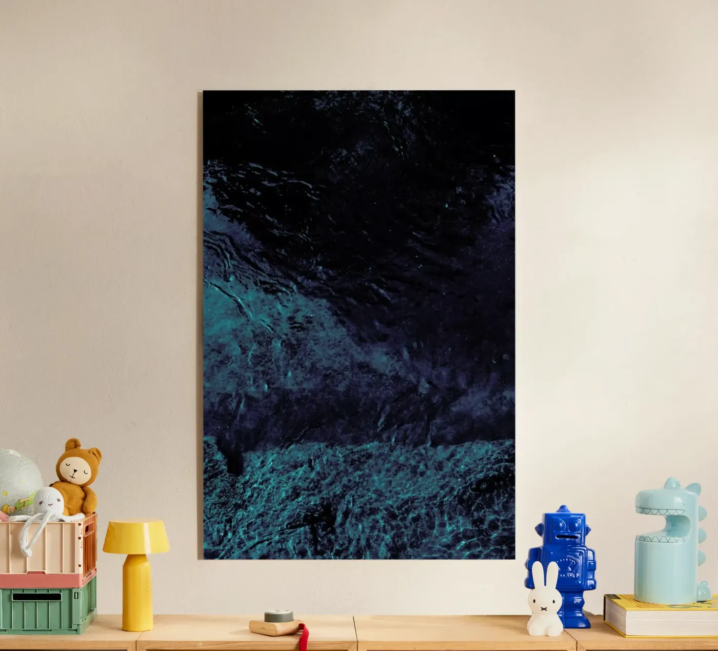 Abstract Blue Acryl-Glas von Sebastian Hilgetag