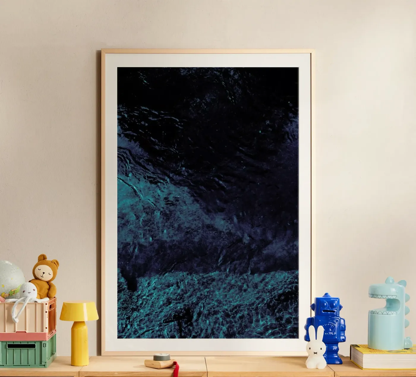 Abstract Blue poster van Sebastian Hilgetag
