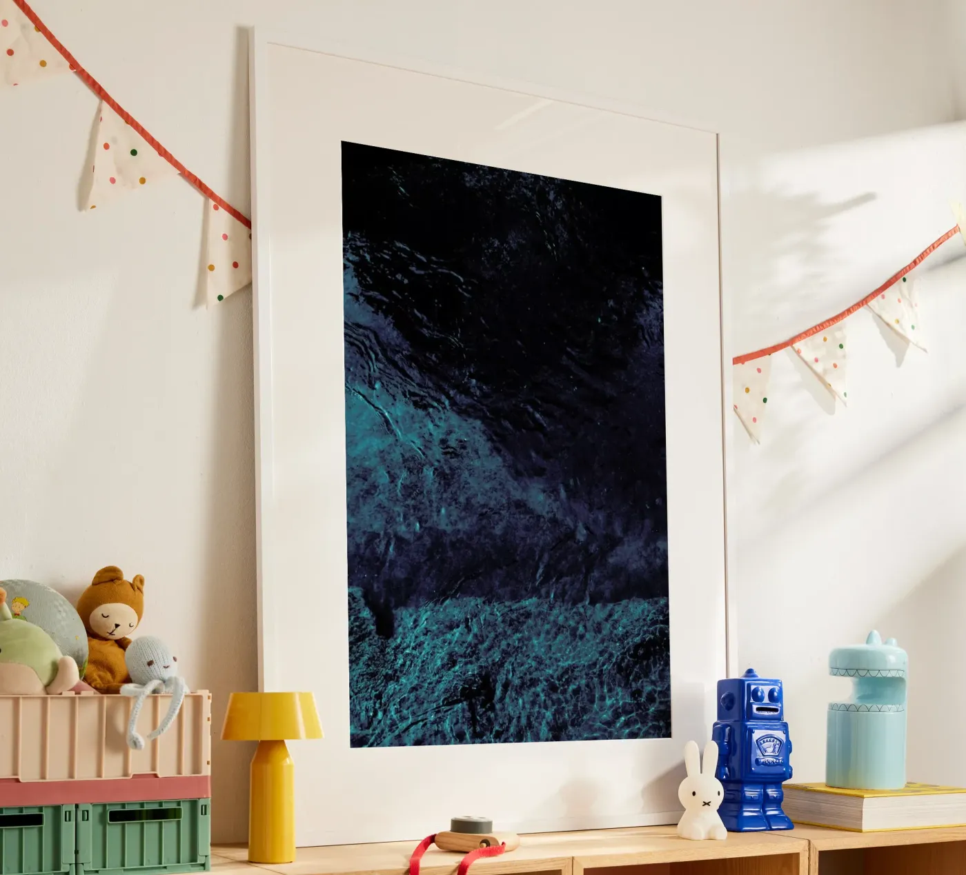 Abstract Blue poster van Sebastian Hilgetag