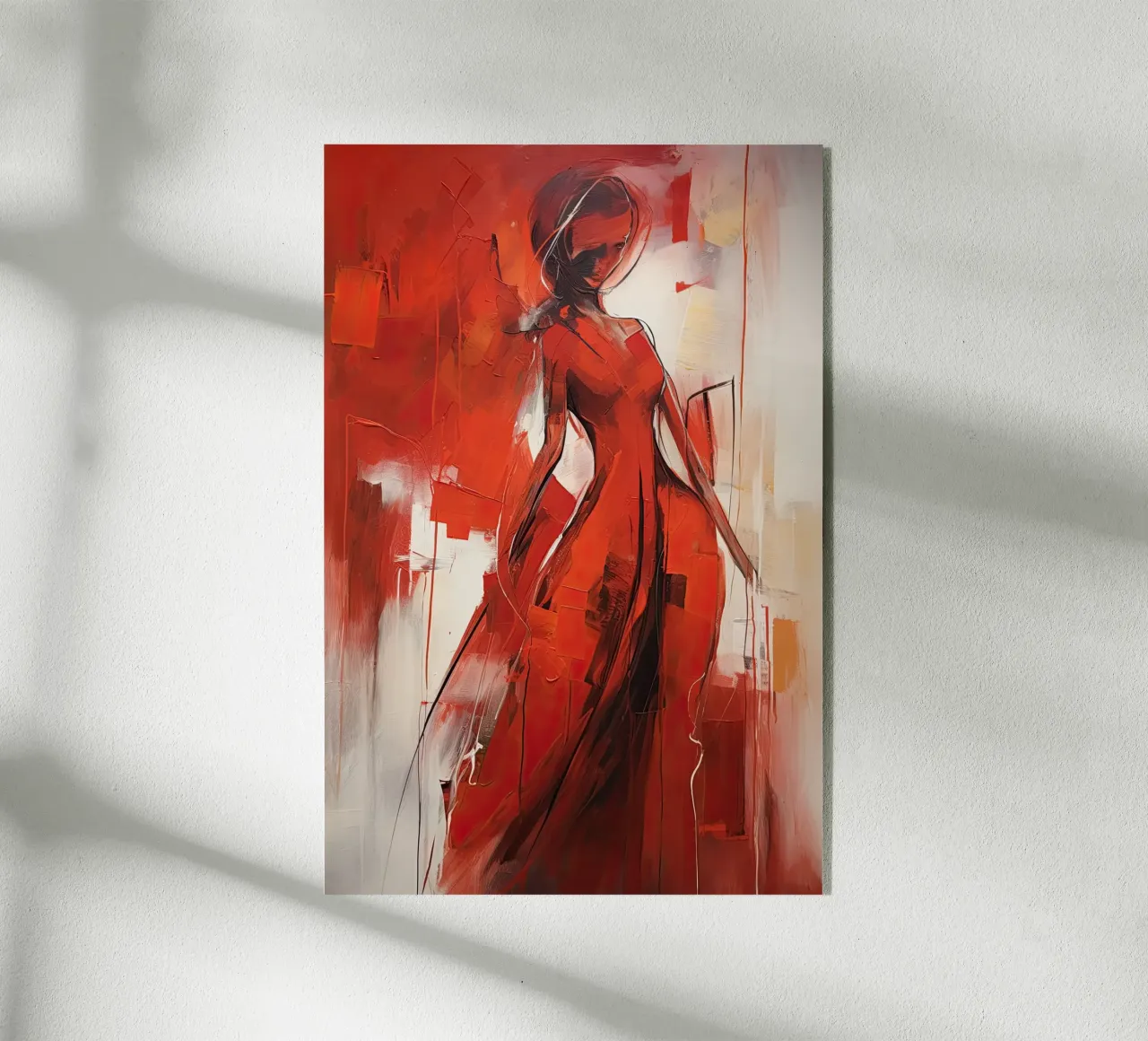 Signora in rosso plexiglass da Imagine