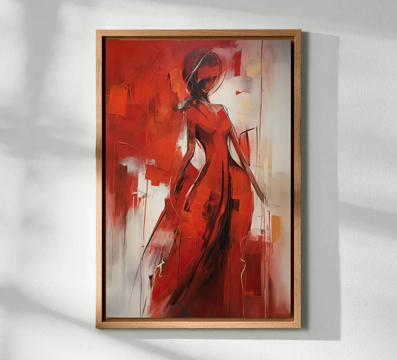 Signora in rosso alluminio dibond da Imagine