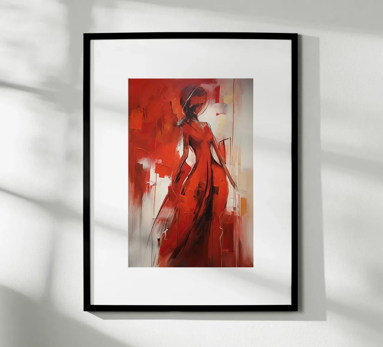 Signora in rosso carta hahnemühle da Imagine