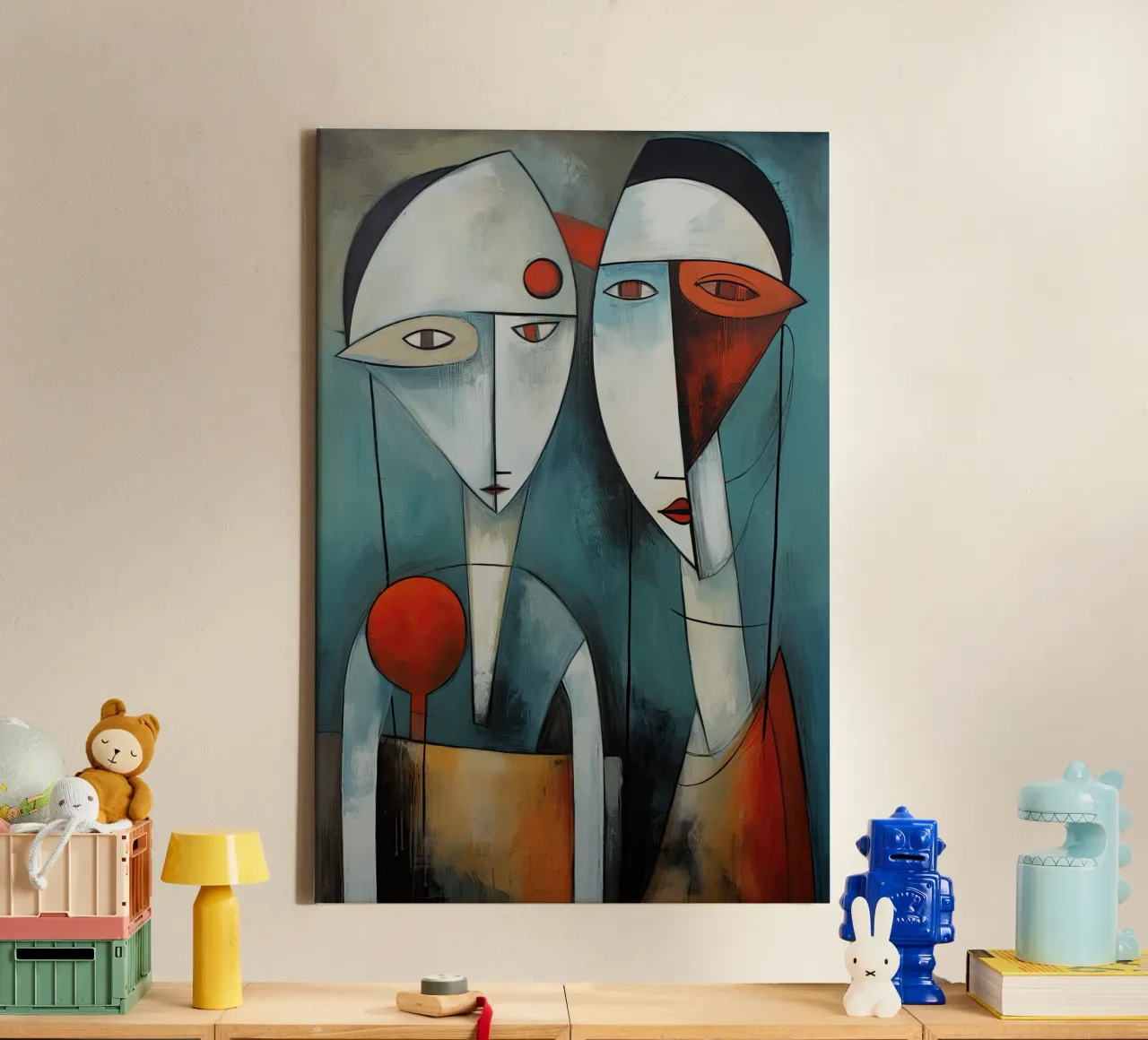 Abstract faces canvas by Imagine