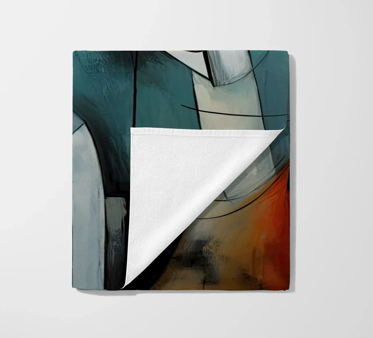 Abstract faces beach towel by Imagine