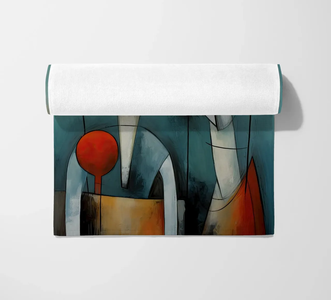 Abstract faces beach towel by Imagine