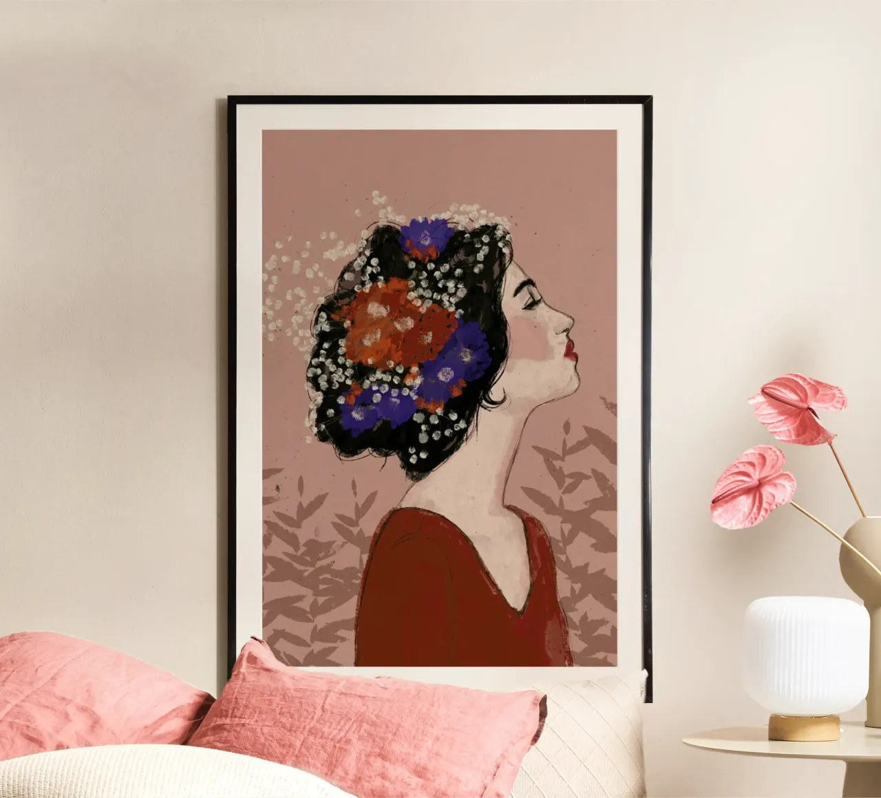 Summer Night poster met kunststof frame van treechild