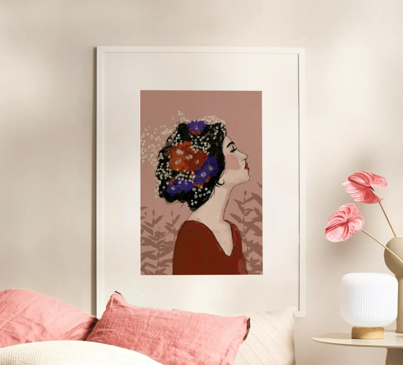 Summer Night poster met kunststof frame van treechild