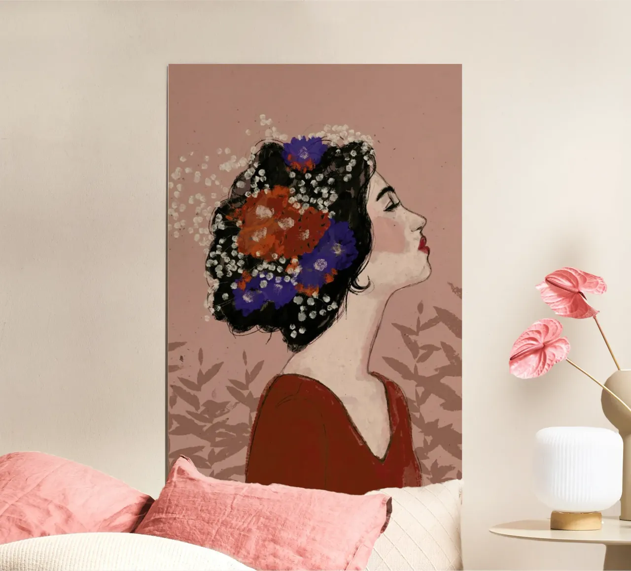 Summer Night poster met kunststof frame van treechild