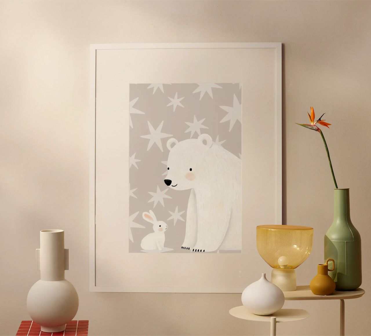 Eisbär Kinderzimmer Druck, Kinderzimmer Dekoration, Niedlicher Eisbär Poster von Little Lola