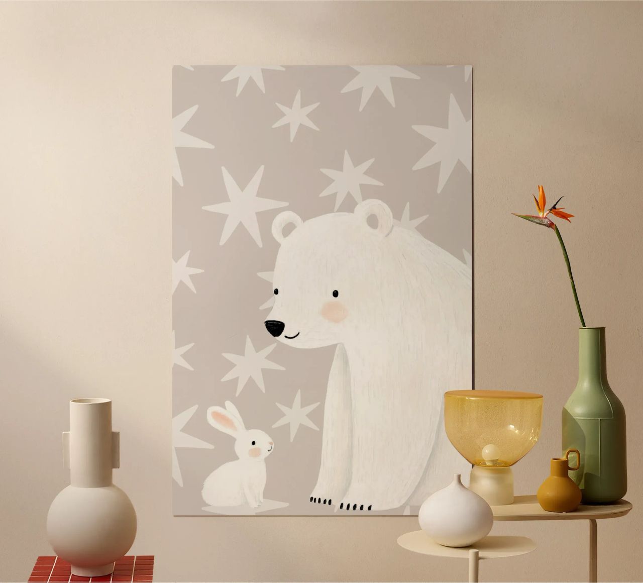 Eisbär Kinderzimmer Druck, Kinderzimmer Dekoration, Niedlicher Eisbär Poster von Little Lola