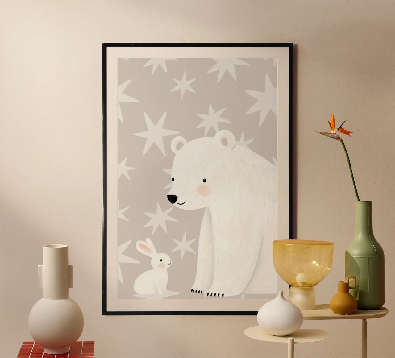 Eisbär Kinderzimmer Druck, Kinderzimmer Dekoration, Niedlicher Eisbär Poster von Little Lola