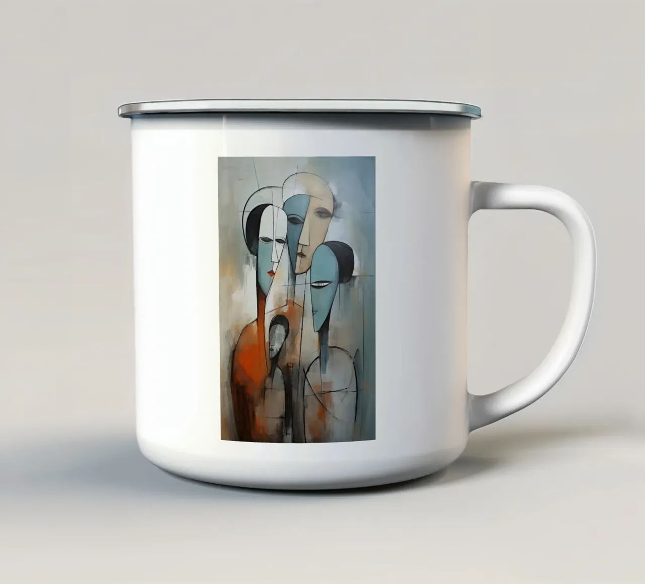 Abstracte familie mug en émail de Imagine
