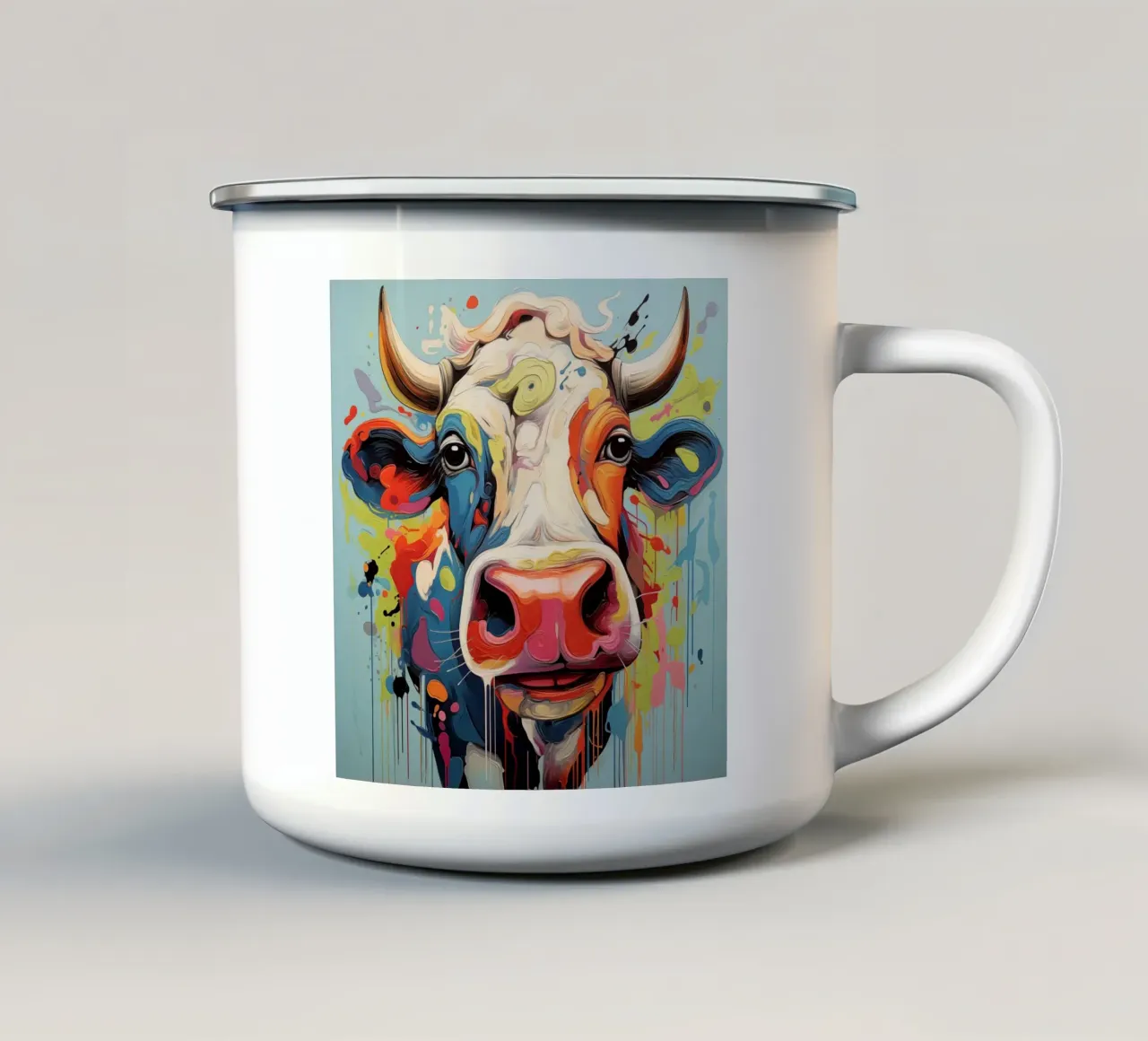 Koe tazza in smalto da Imagine