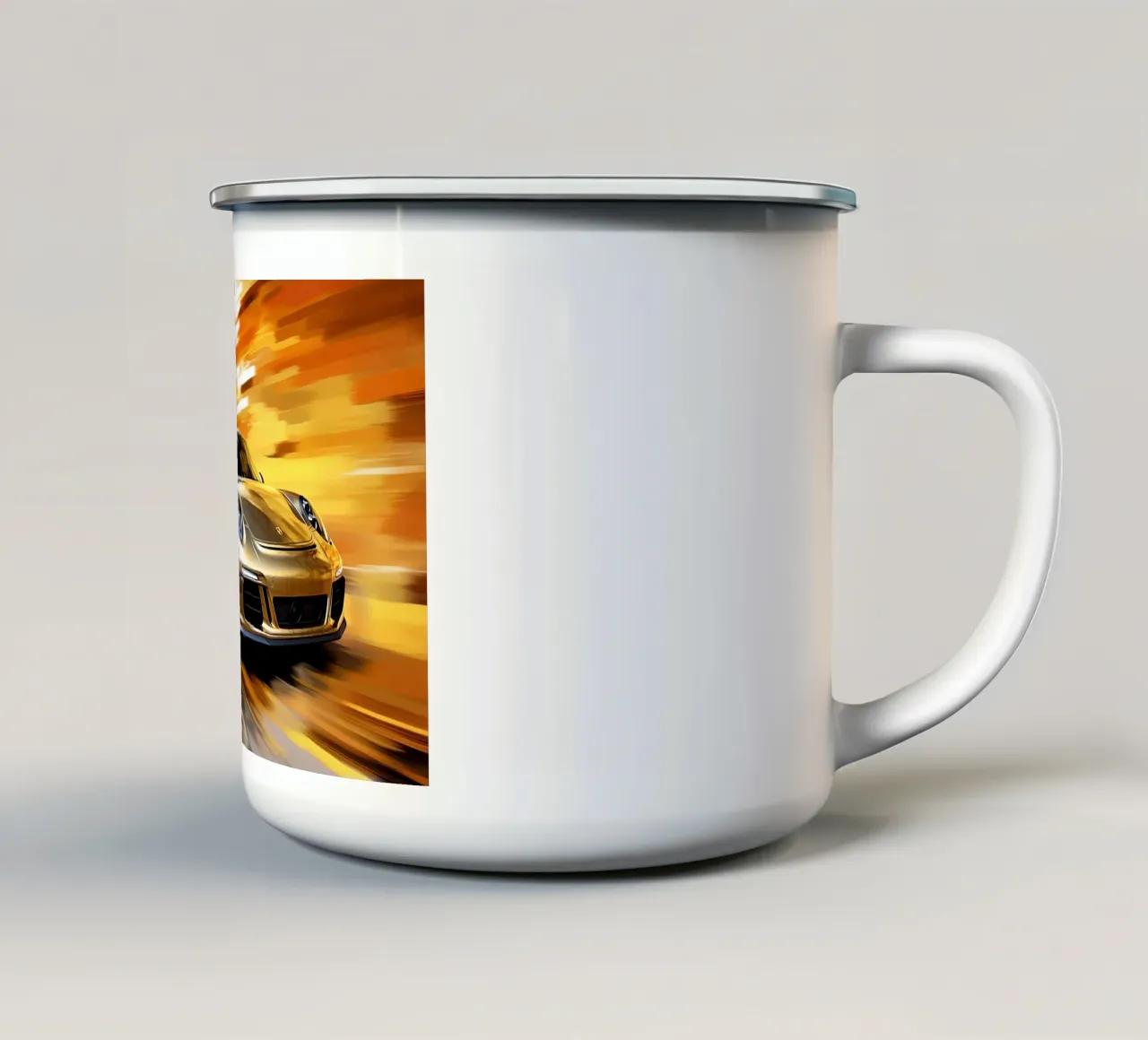 Auto d'epoca tazza in smalto da Imagine