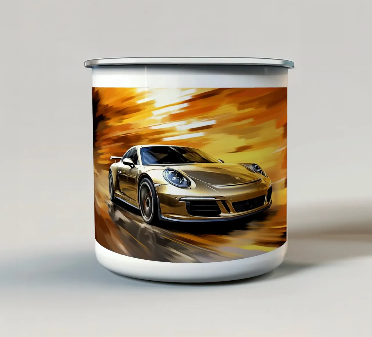 Auto d'epoca tazza in smalto da Imagine