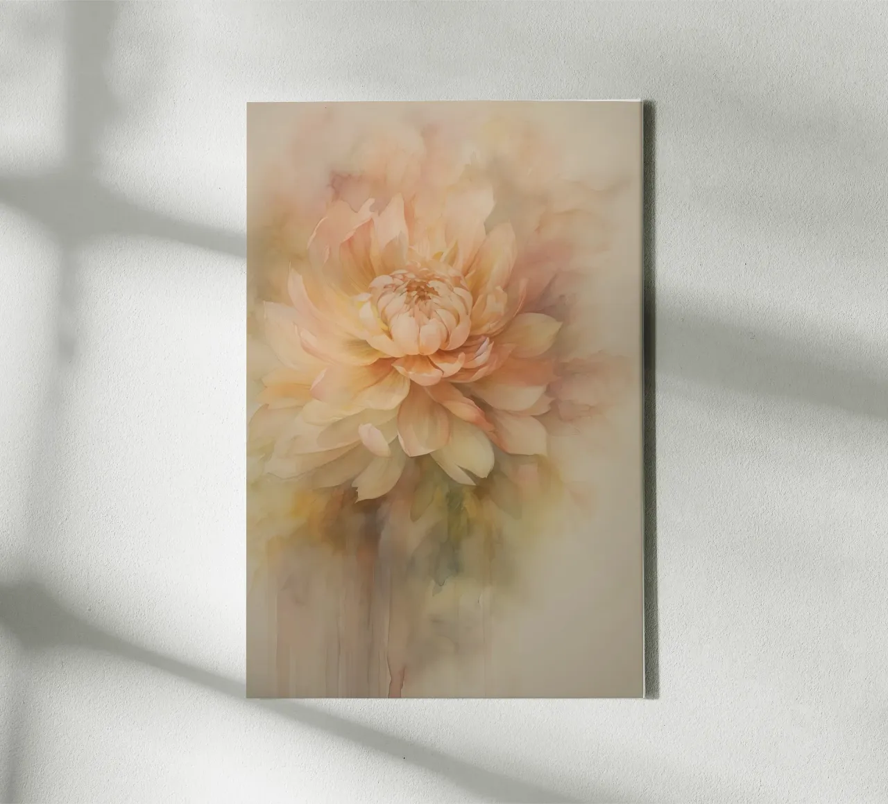Bloem in zachte tinten canvas met Baklijst van Imagine