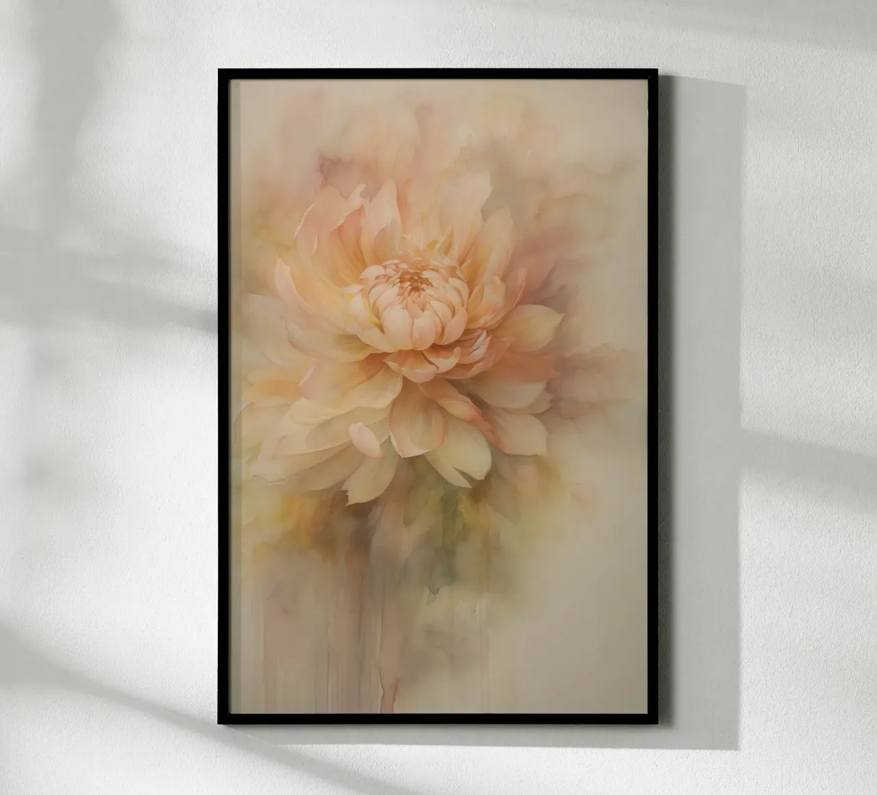 Fiori dalle tonalità tenui poster con telaio in plastica da Imagine