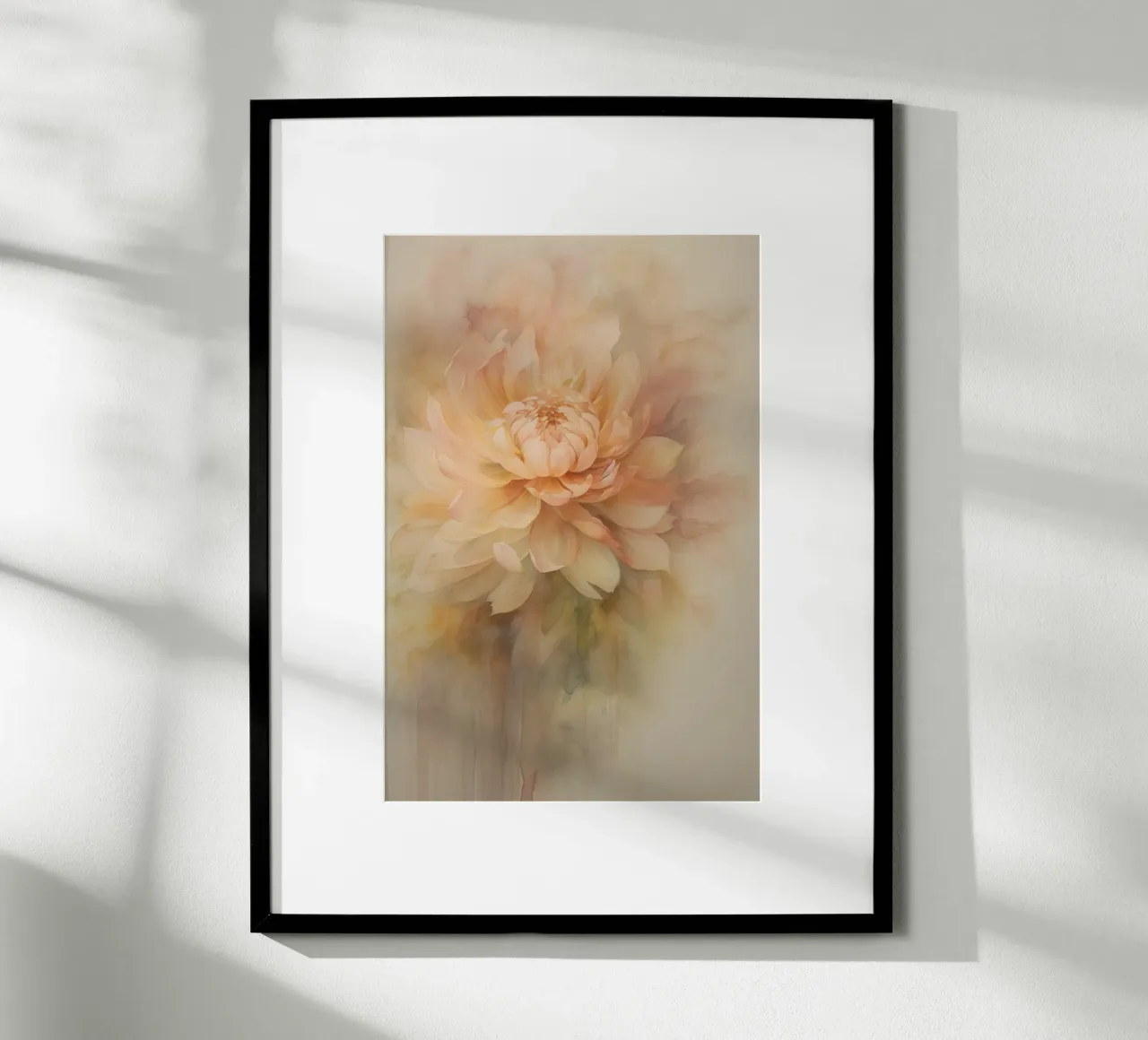 Fiori dalle tonalità tenui poster con telaio in plastica da Imagine