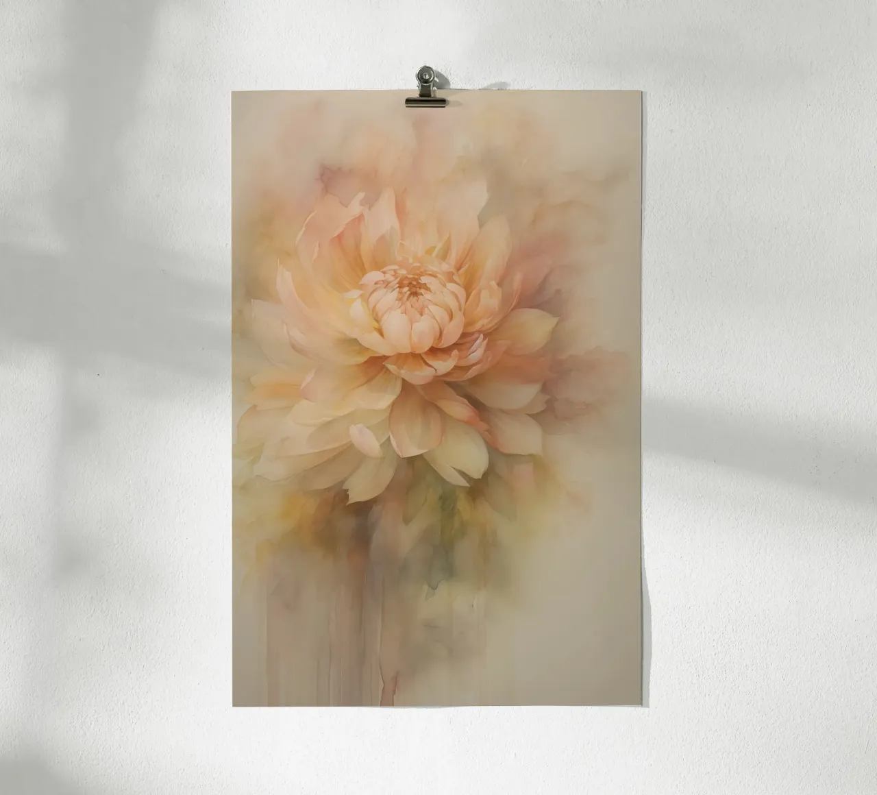 Fiori dalle tonalità tenui poster con telaio in plastica da Imagine
