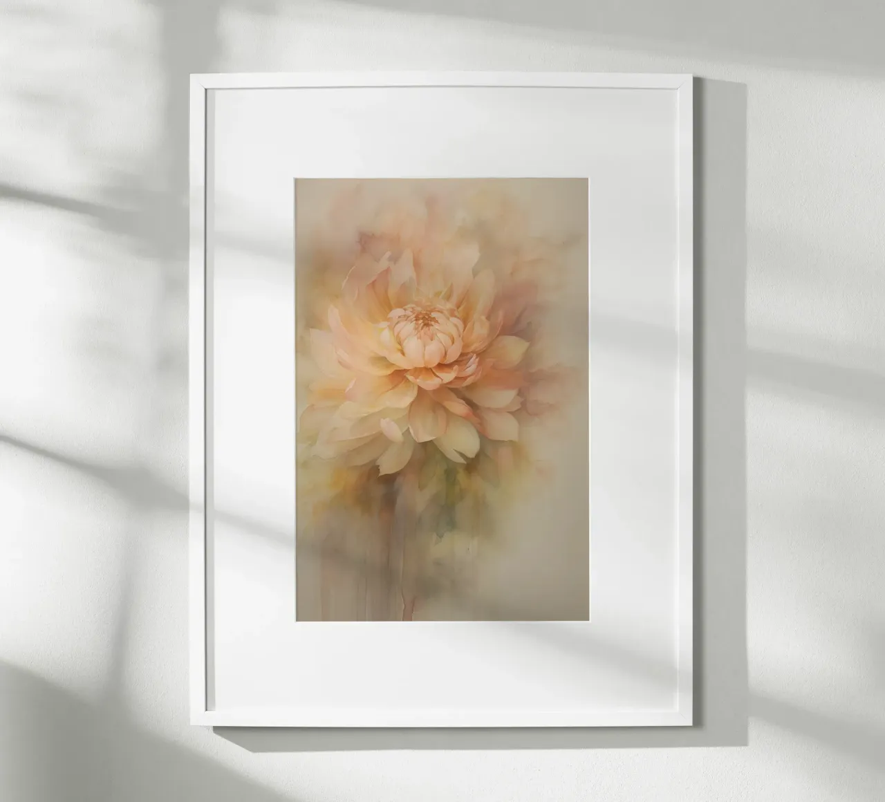 Fiori dalle tonalità tenui poster con telaio in plastica da Imagine