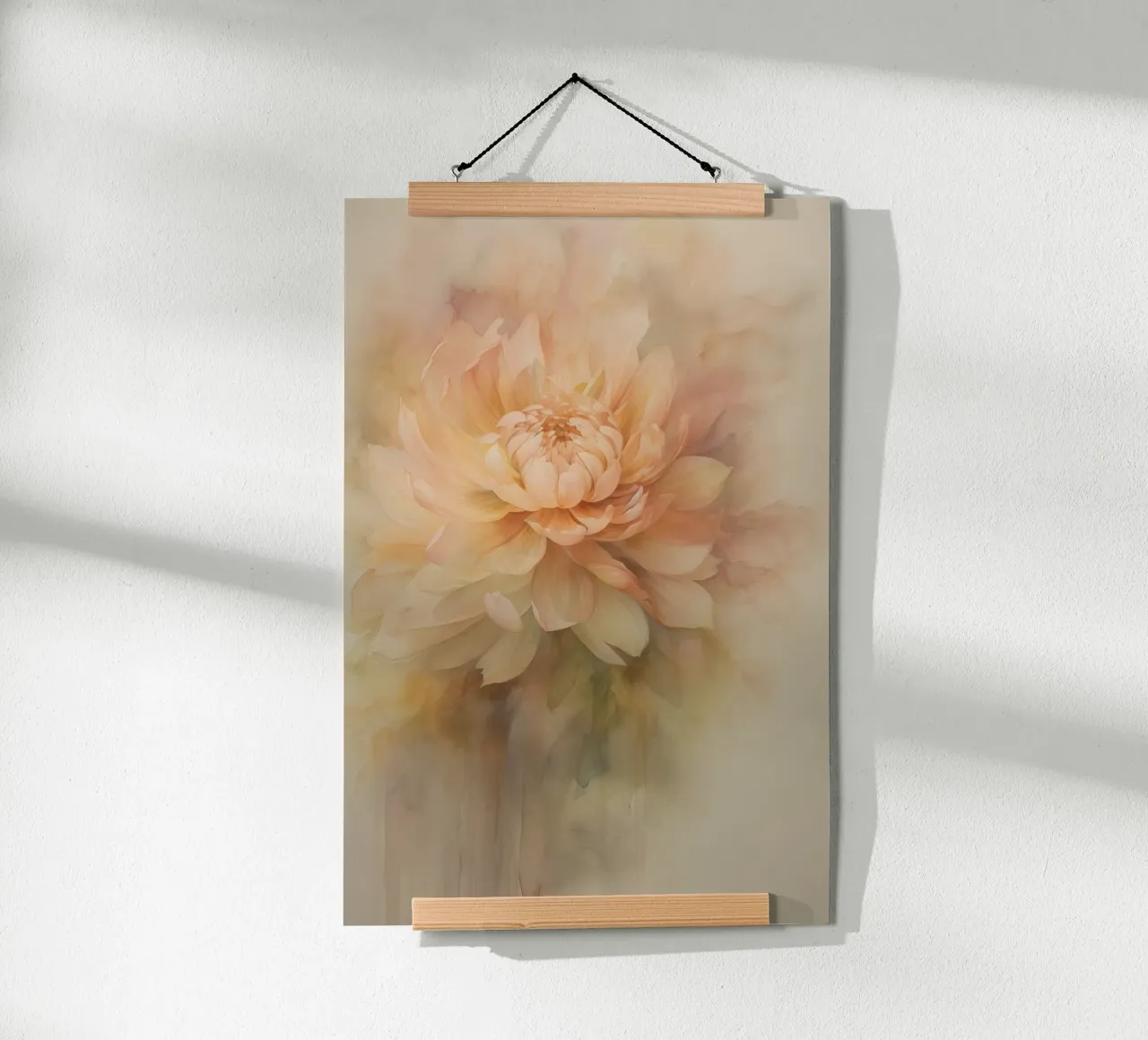 Fiori dalle tonalità tenui poster con telaio in plastica da Imagine